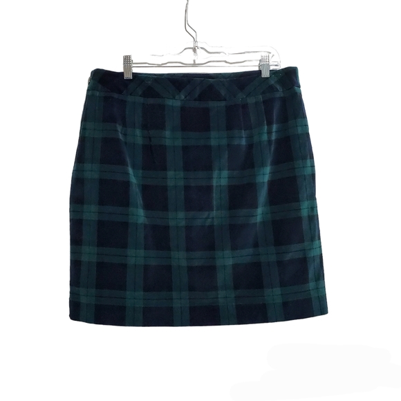 Talbots Tartan Plaid Velvet Skirt - Picture 9 of 10
